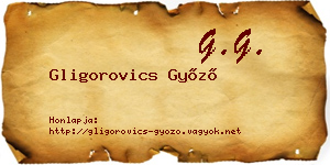 Gligorovics Győző névjegykártya