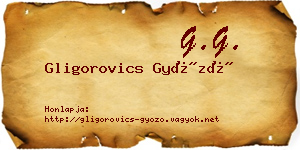 Gligorovics Győző névjegykártya